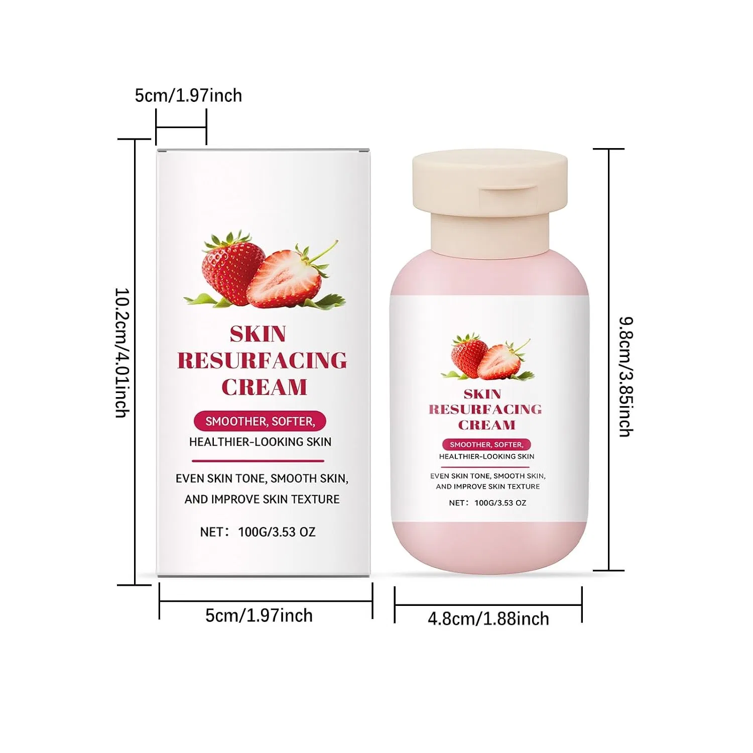 Крем для тела Strawberry Skin Treatment XINRAN, 8 шт, 100 г — фото 4