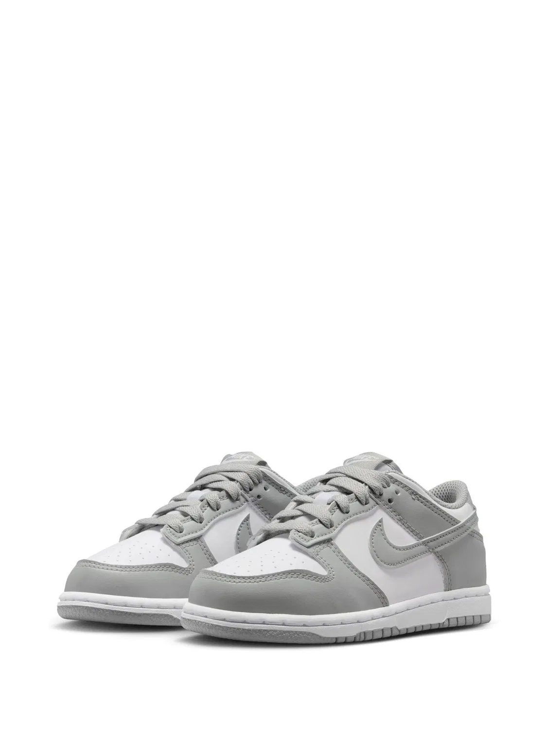 Кроссовки детские Nike Dunk Low, бело-серые — фото 3