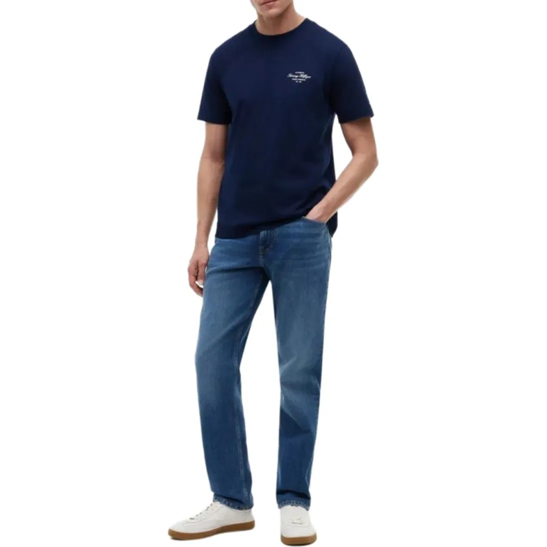 Мужская футболка с круглым вырезом Carbon Marine Tommy Hilfiger — фото 3