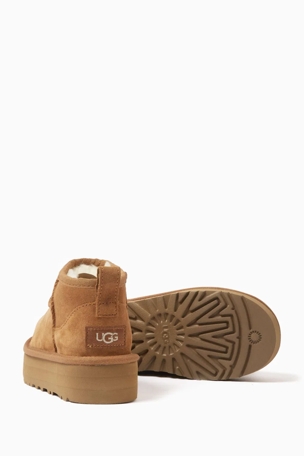 Ботинки на платформе из замши Classic Ultra Mini UGG, коричневый — фото 2