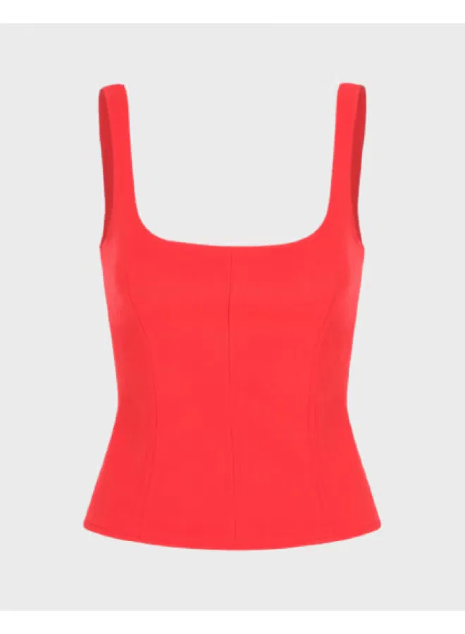 Топ на бретелях с мягкой фактурой Zara, красный