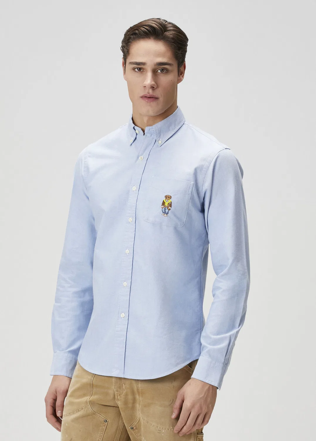 Рубашка Classic Oxford Polo Ralph Lauren, blue — фото 3