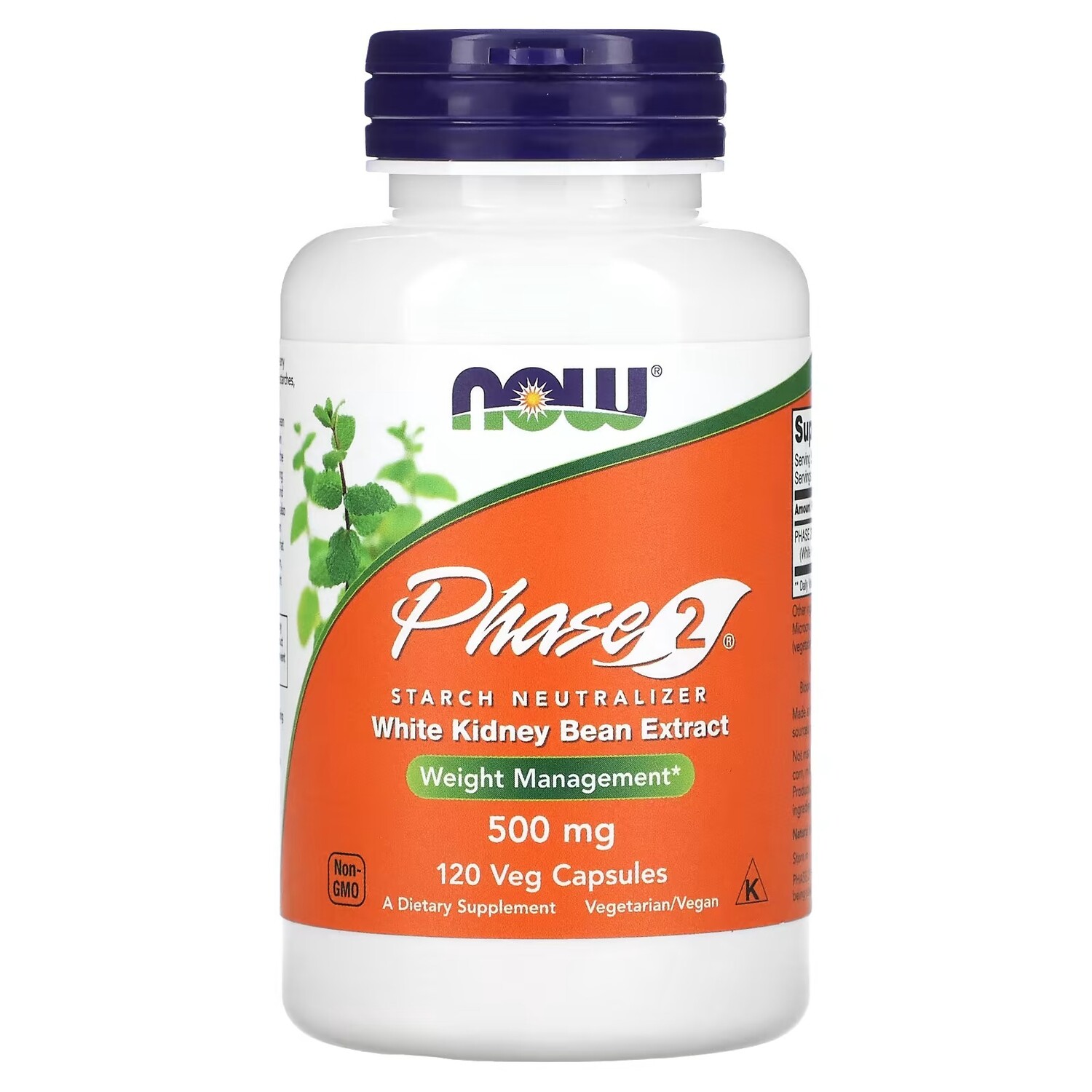 

NOW Foods, Phase 2, нейтрализатор крахмала, 500 мг, 120 растительных капсул