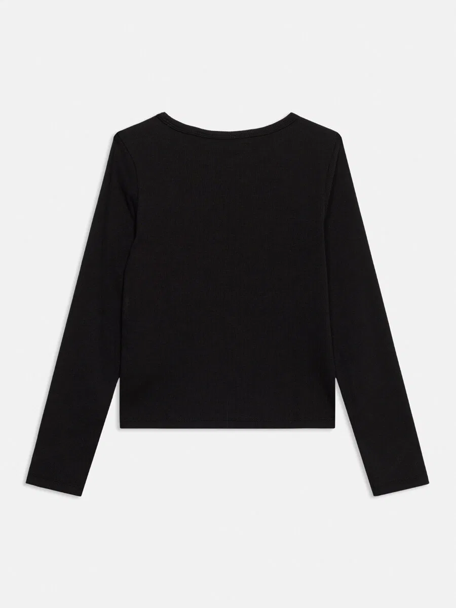 Топ Calvin Klein Jeans черного цвета — фото 3
