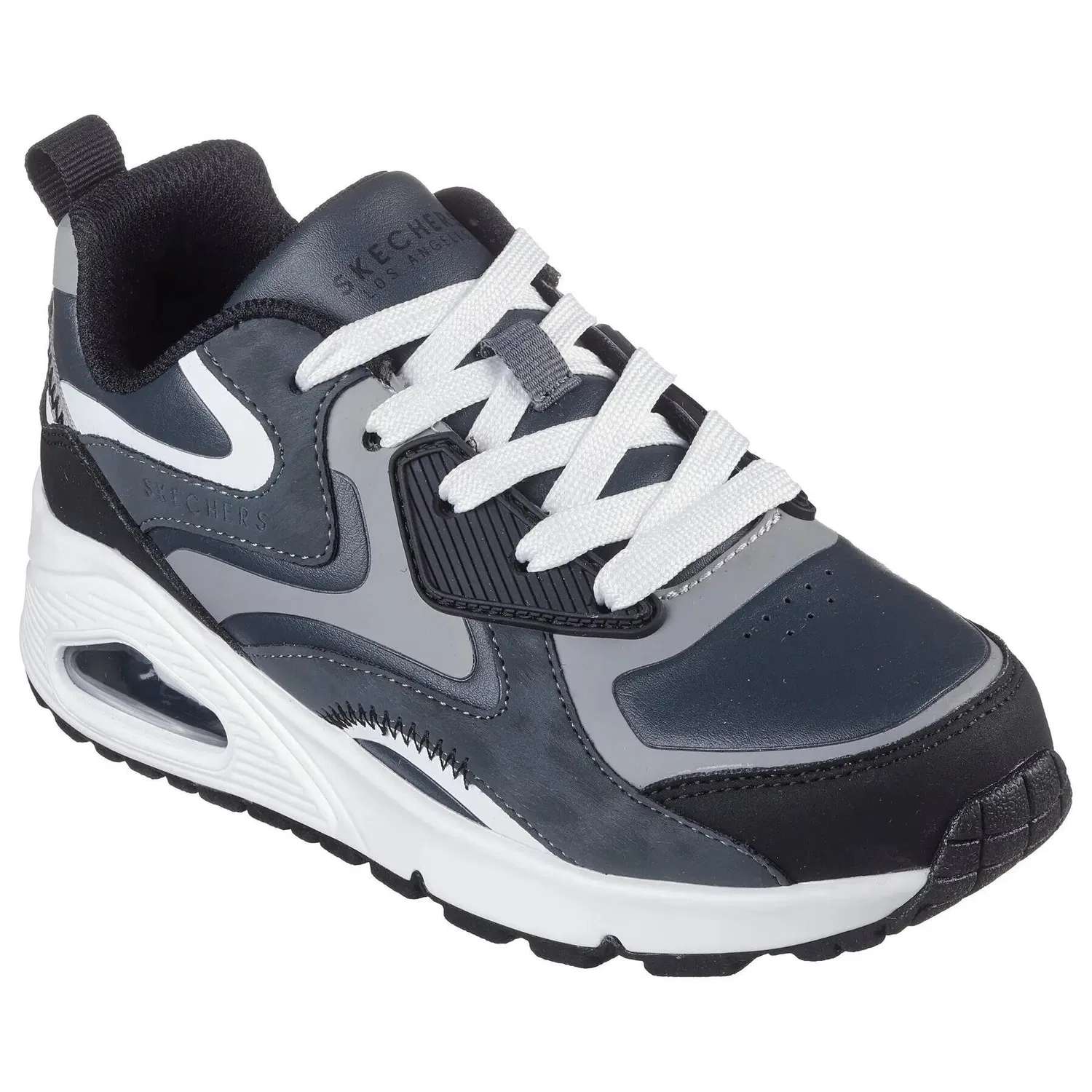 Детские кроссовки с цветными вставками Skechers Uno Gen1-Color Surge, Schwarz — фото 3