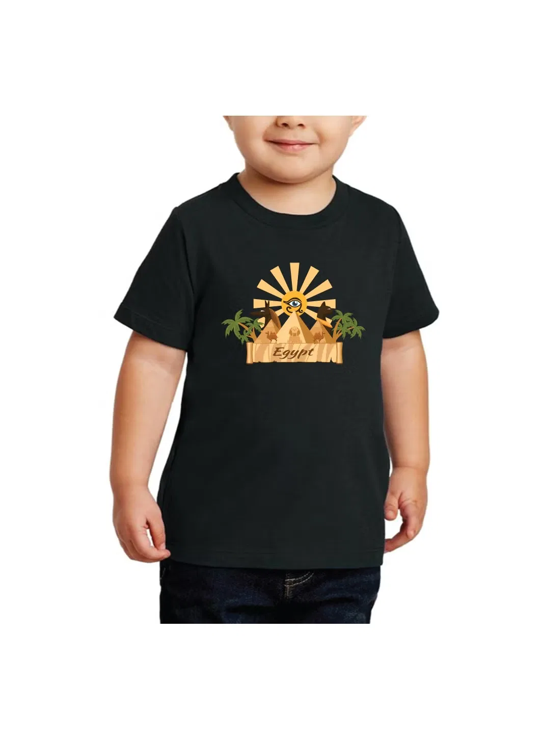 Комплект футболка с принтом с кепкой, значком и флагом Printshop4Me, черный — фото 3