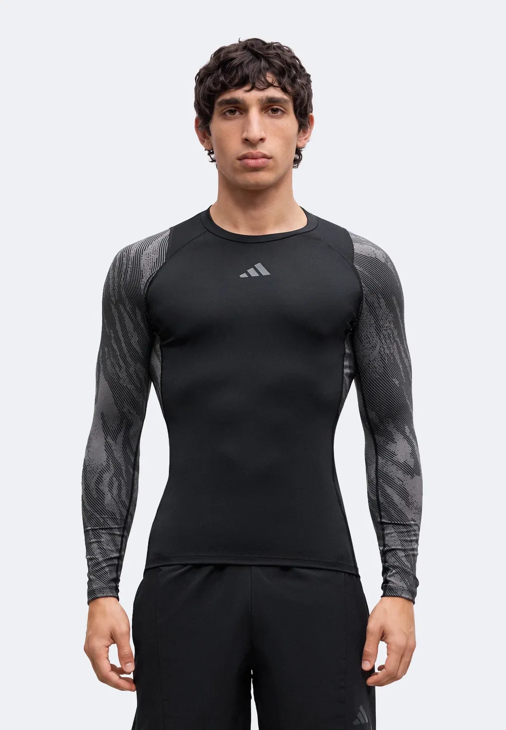 Футболка с длинным рукавом Techfit Adidas Performance, Black/Onix — фото 3