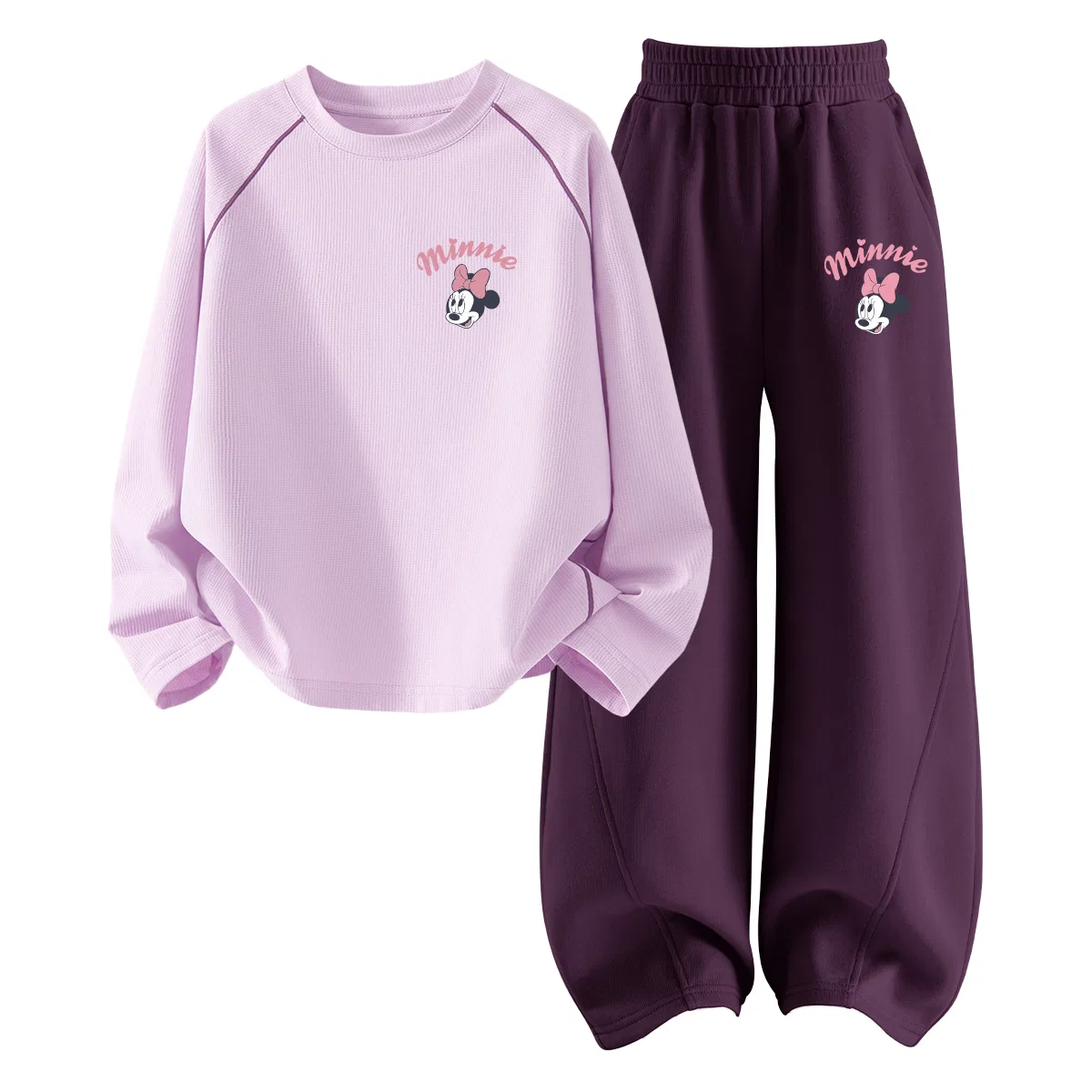 Детский комплект спортивной одежды с круглым вырезом Silicone Di-Eye K Pink Purple+Di-Eye K Berry Dark Reddish Purple Disney, Silicone Di-Eye K Pink Purple+Di-Eye K Berry Dark Reddish Purple
