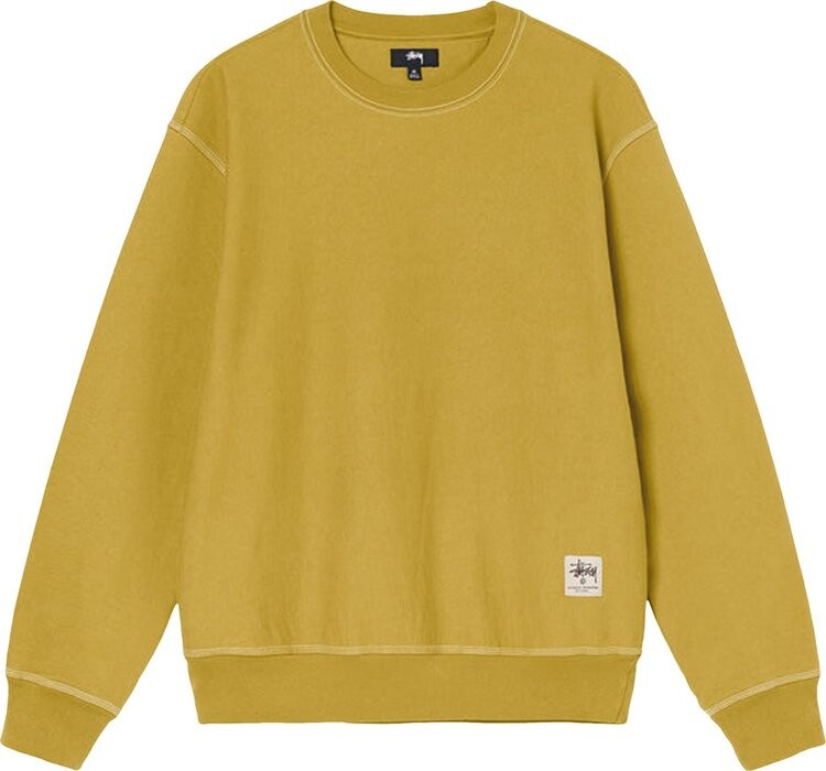 

Толстовка Stussy Contrast Stitch Label Crew 'Gold', золотой