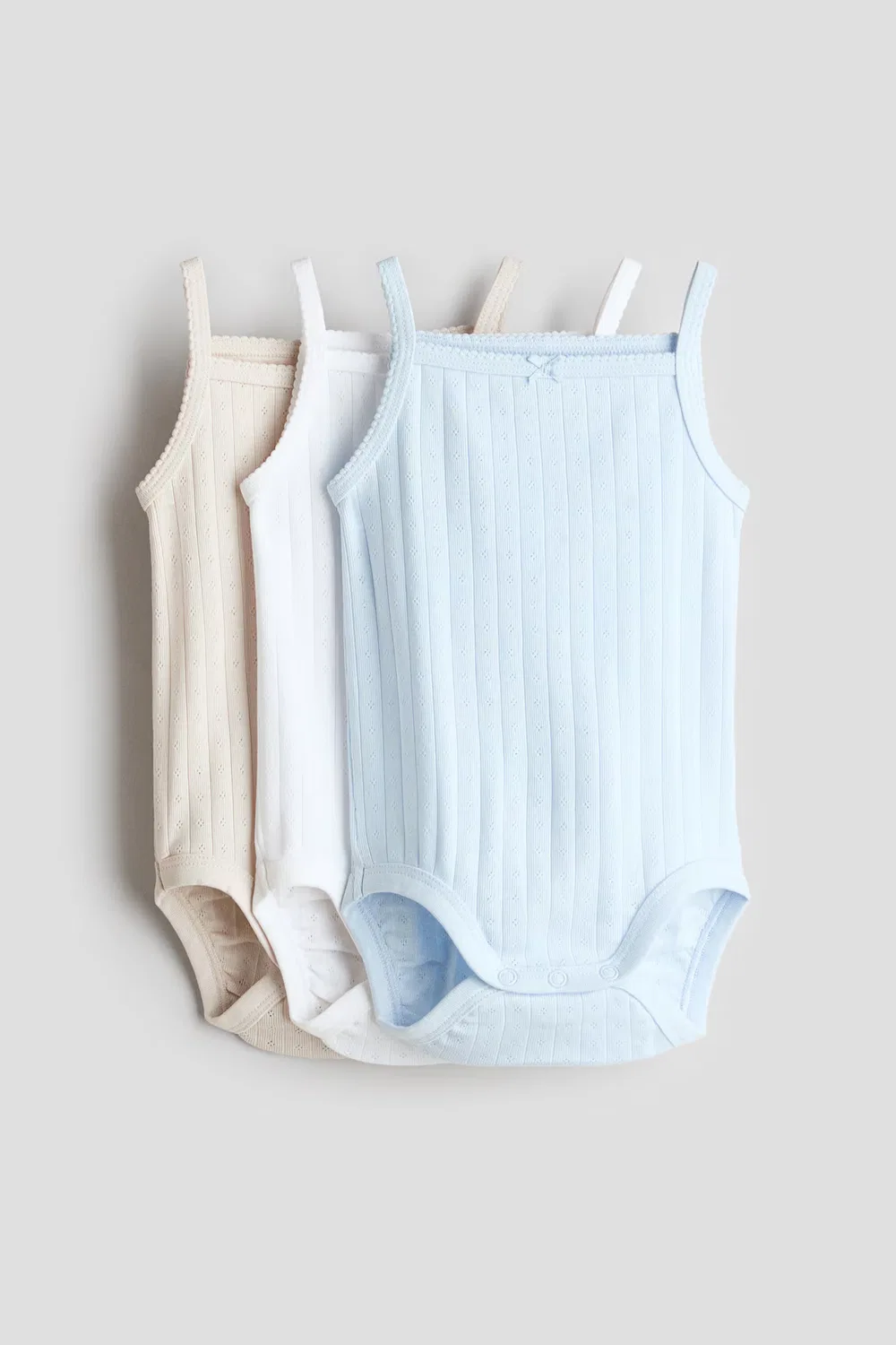 Комплект из 3 боди без рукавов H&M, Hellblau/Hellbeige