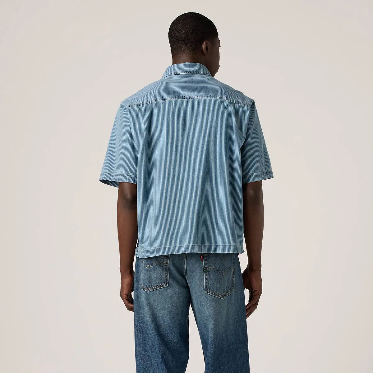 Свободная рубашка в стиле вестерн с коротким рукавом Levi's, Come Outside - Medium Wash — фото 4