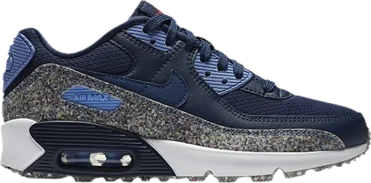 

Кроссовки Nike Air Max 90 SE GS 'Midnight Navy Speckled', синий