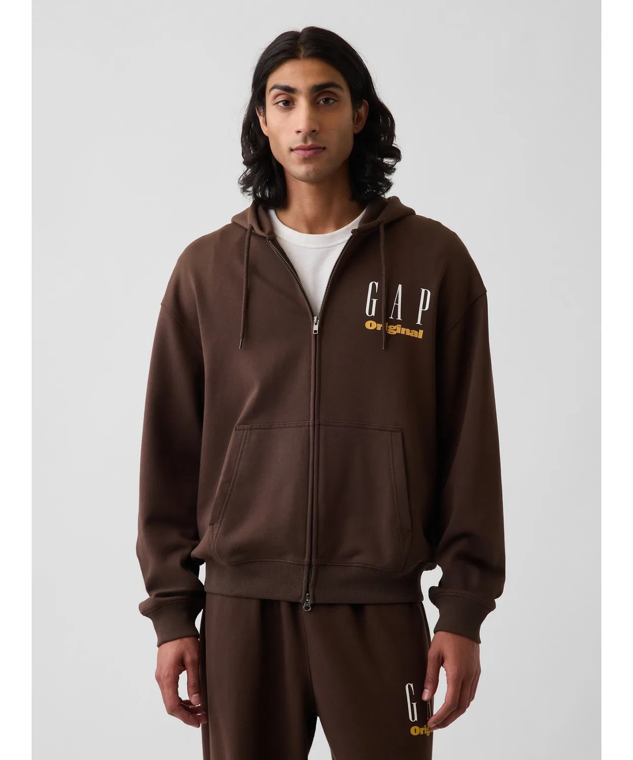 Мужское/Женское худи с длинным рукавом оверсайз GAP, Brown