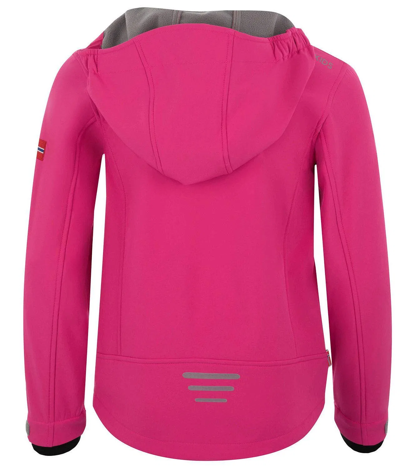 Детская ветрозащитная куртка из софтшелла Trollfjord Trollkids, Magenta Pink / Grau — фото 2