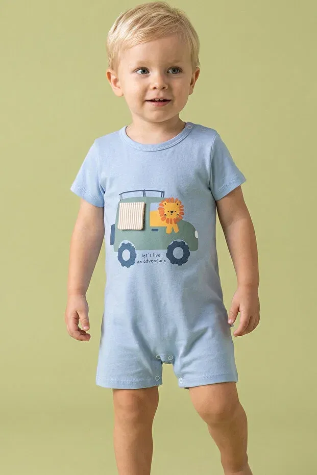 Детский комбинезон для мальчиков с принтом Tuabella, Blue Men'S Summer Overalls
