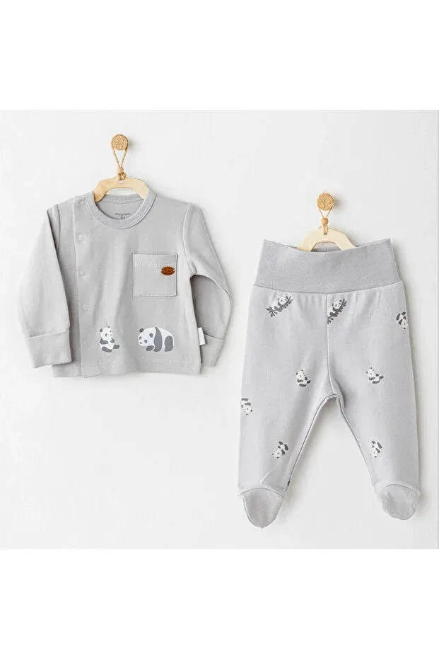 Детское боди-комбинезон для девочек с длинным рукавом Keep Smiling 2-Piece Bodysuit Andywawa, Grey