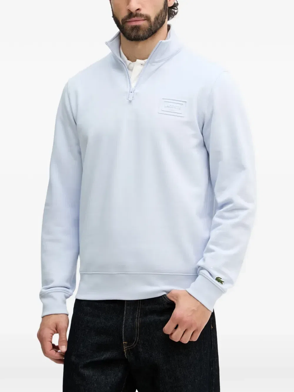 Свитшот Lacoste на молнии, синий
