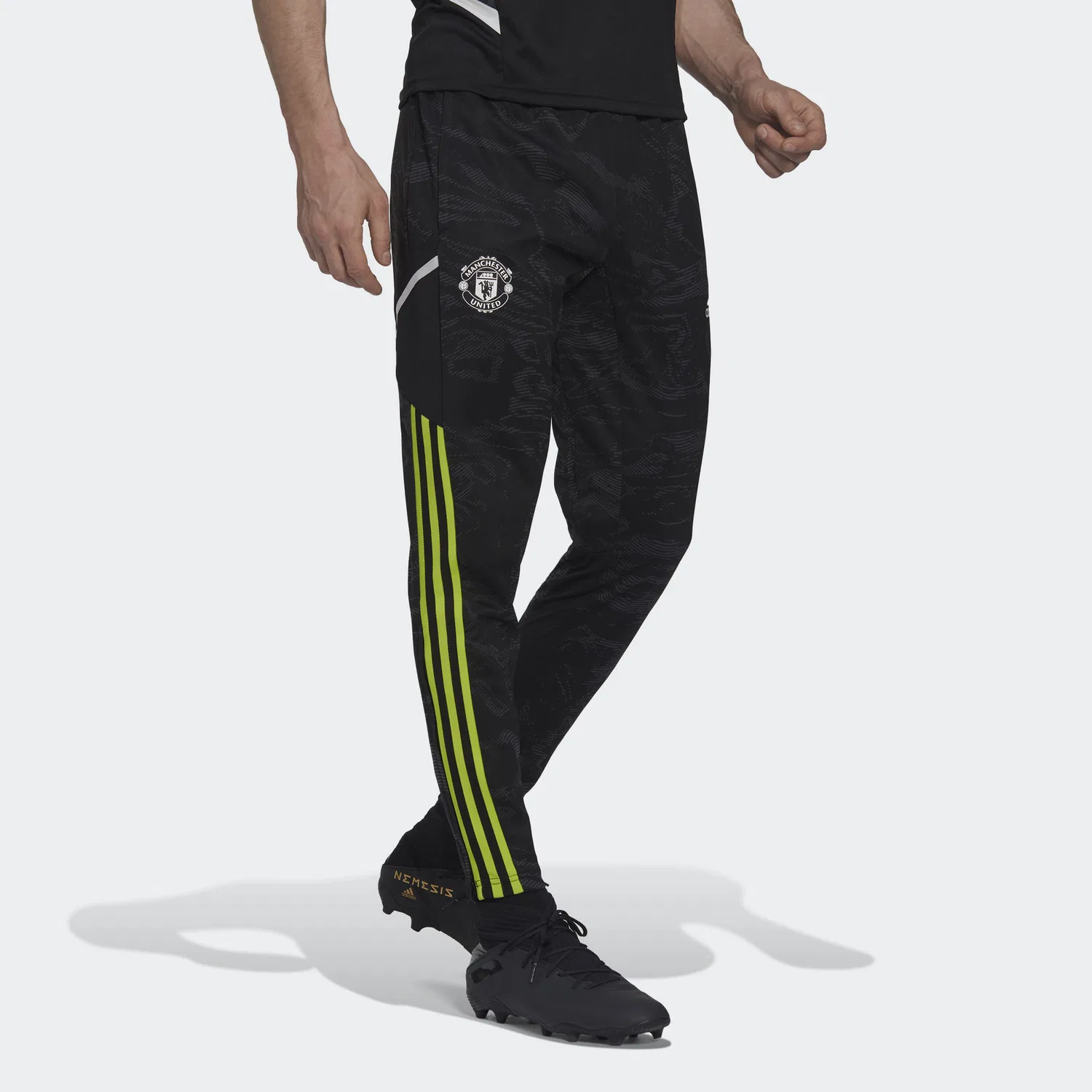 Мужские трикотажные спортивные штаны с утеплением Carbon Black Adidas, Carbon Black — фото 3