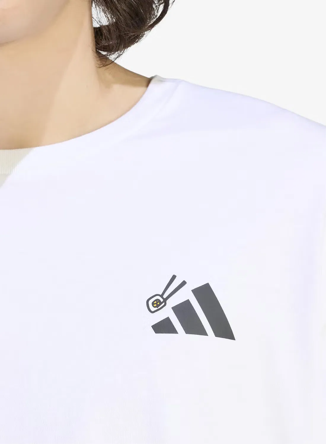 Футболка с принтом Sushi Logo Graphic Adidas, белая — фото 3