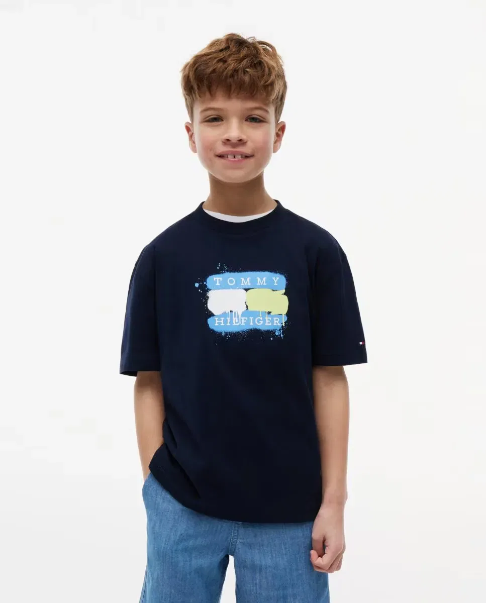 Детская футболка для мальчиков с коротким рукавом Tommy Hilfiger, Azul
