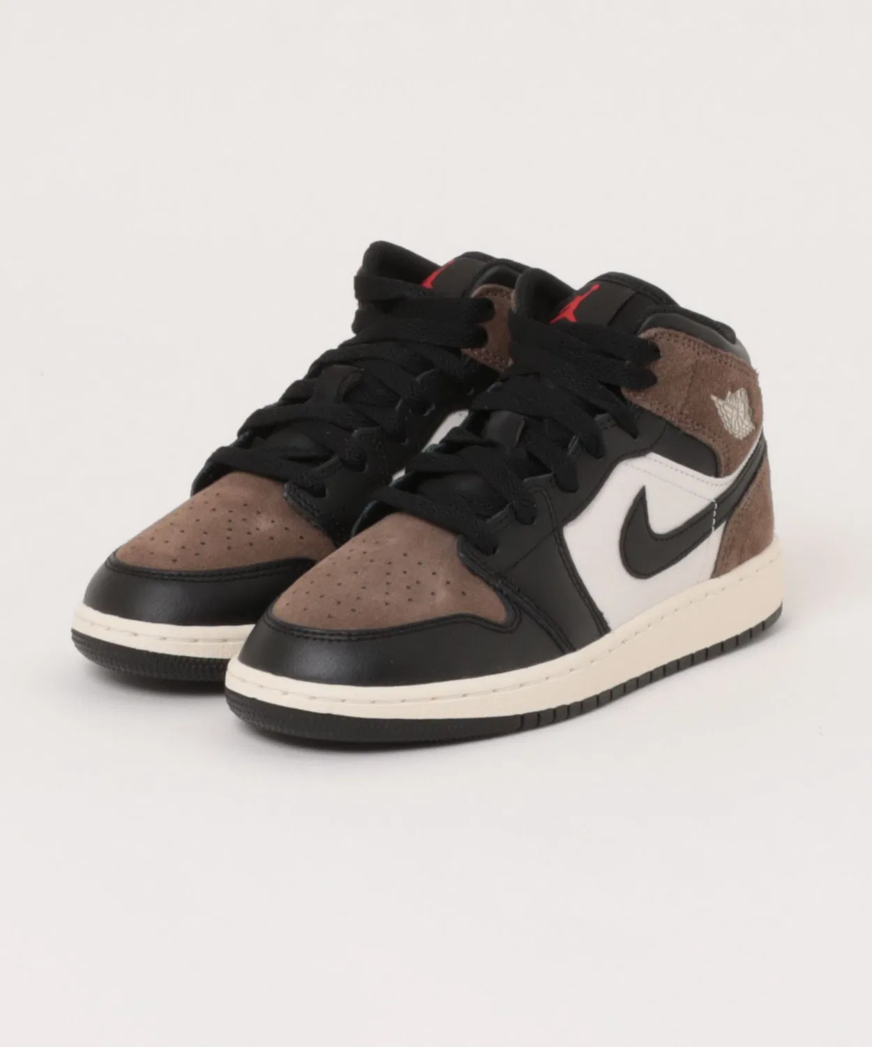 Детские кроссовки для девочек с высоким берцем Air Jordan 1 Mid GS JORDAN BRAND, Black