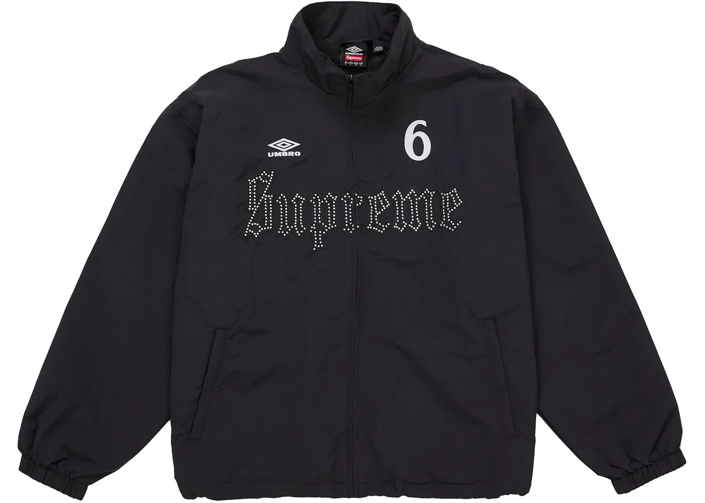 Мужская куртка из суплекса с принтом Rhinestone Track Jacket Supreme, Black
