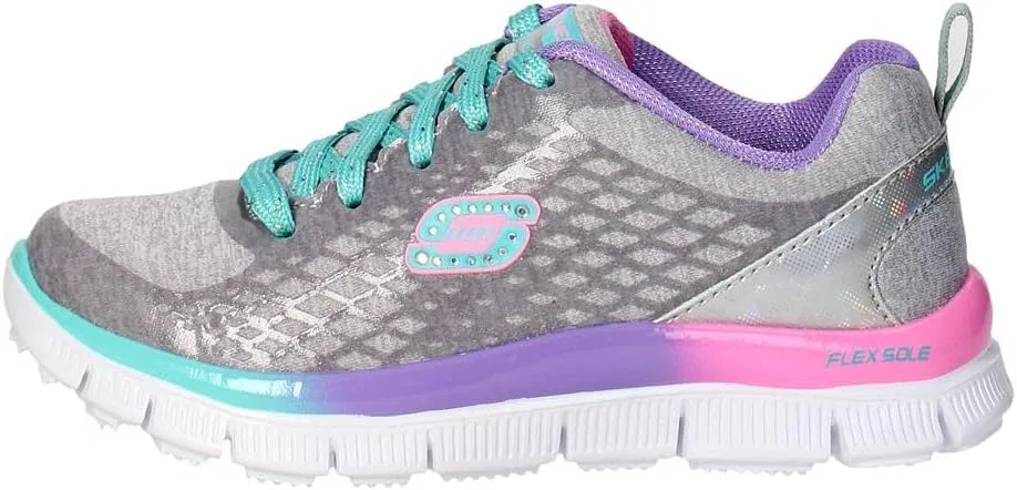 Детские кроссовки для девочек Skech Appeal Skechers, Silver/Multi — фото 2