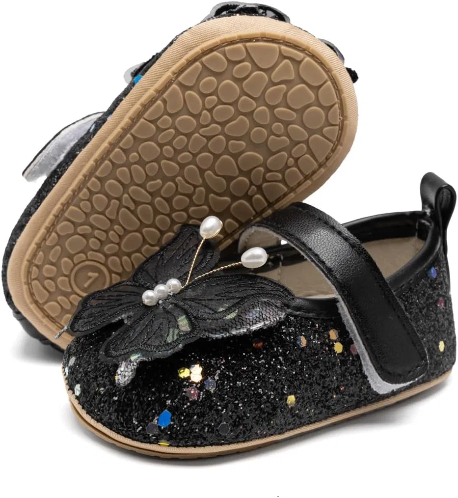 Детские туфли Мэри Джейн для девочек с бантом HsdsBebe, Black — фото 3