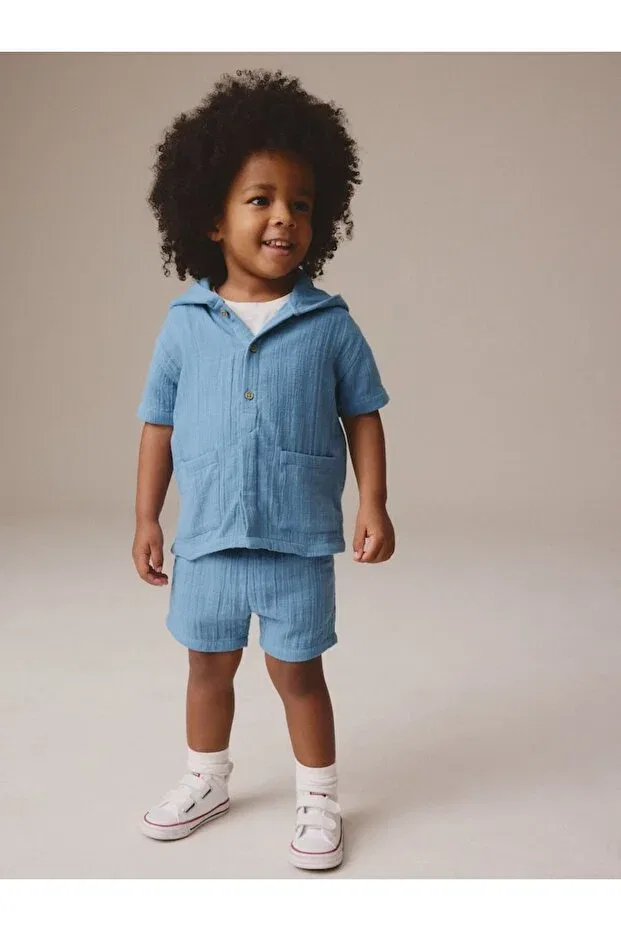 Детский комплект из свитшота и шорт с принтом Next Baby, Multicolor