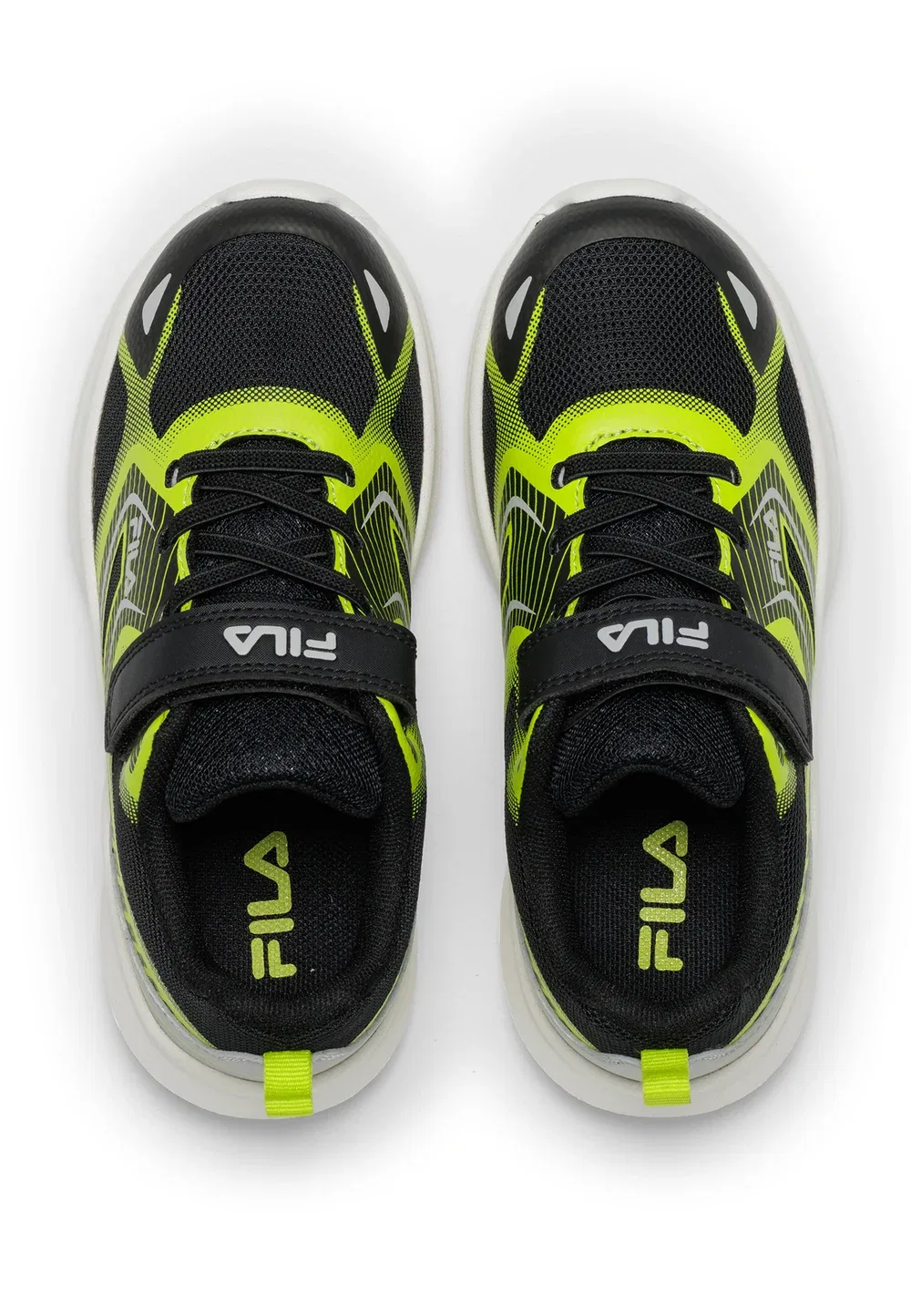 Детские кроссовки Baselock V унисекс Fila, Black-Acid Lime — фото 3