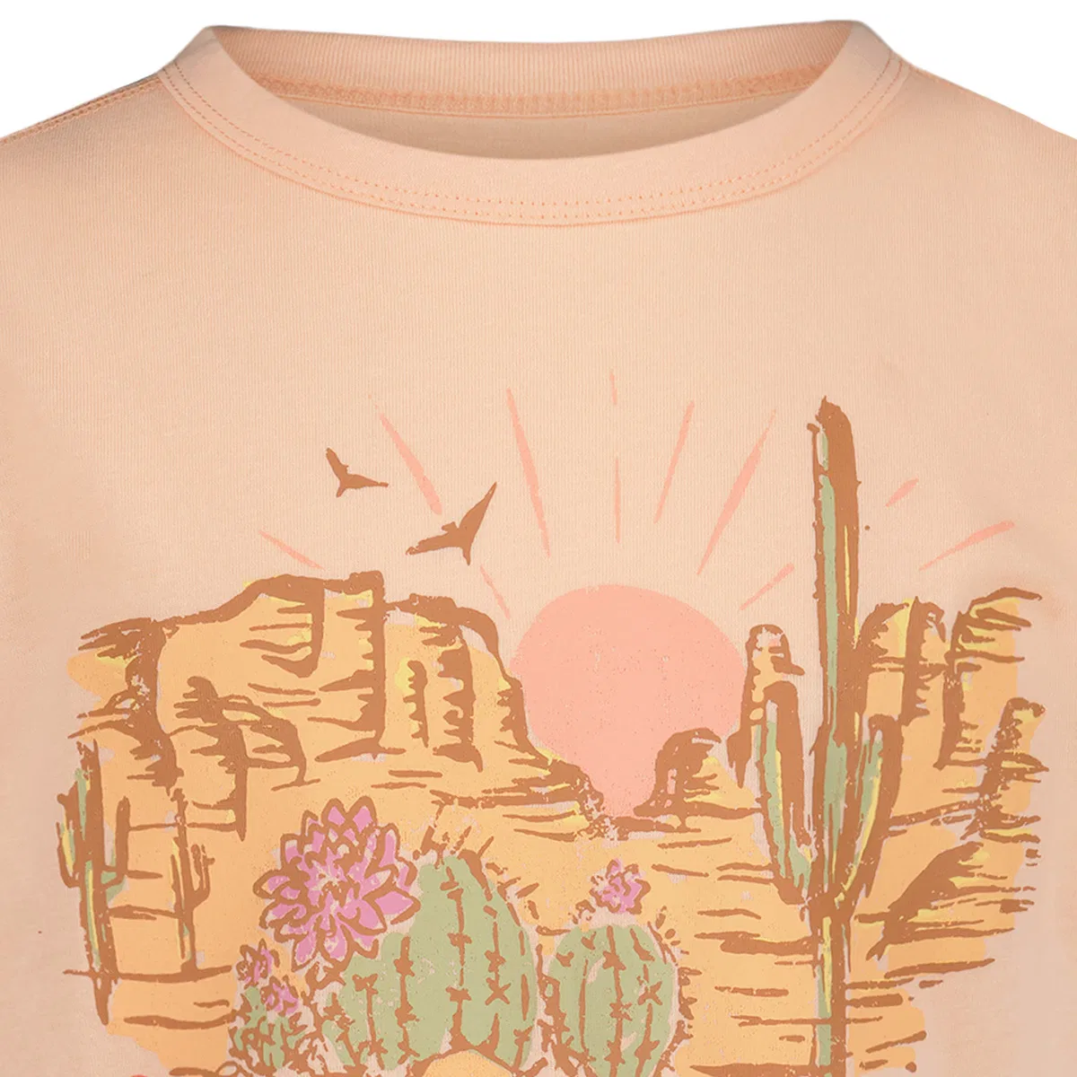 Детская футболка с принтом Desertscape Billabong, Soft Peach — фото 3