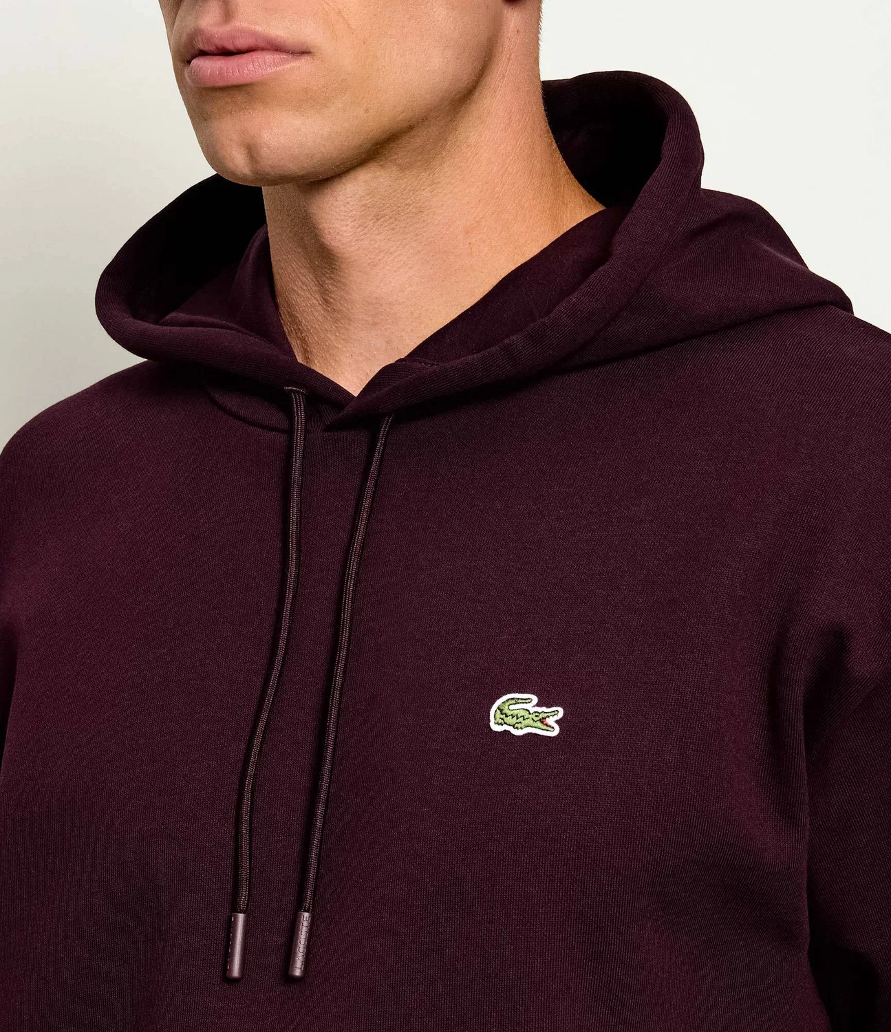 Худи Relaxed Fit Felpa Lacoste, Bordeaux — фото 4