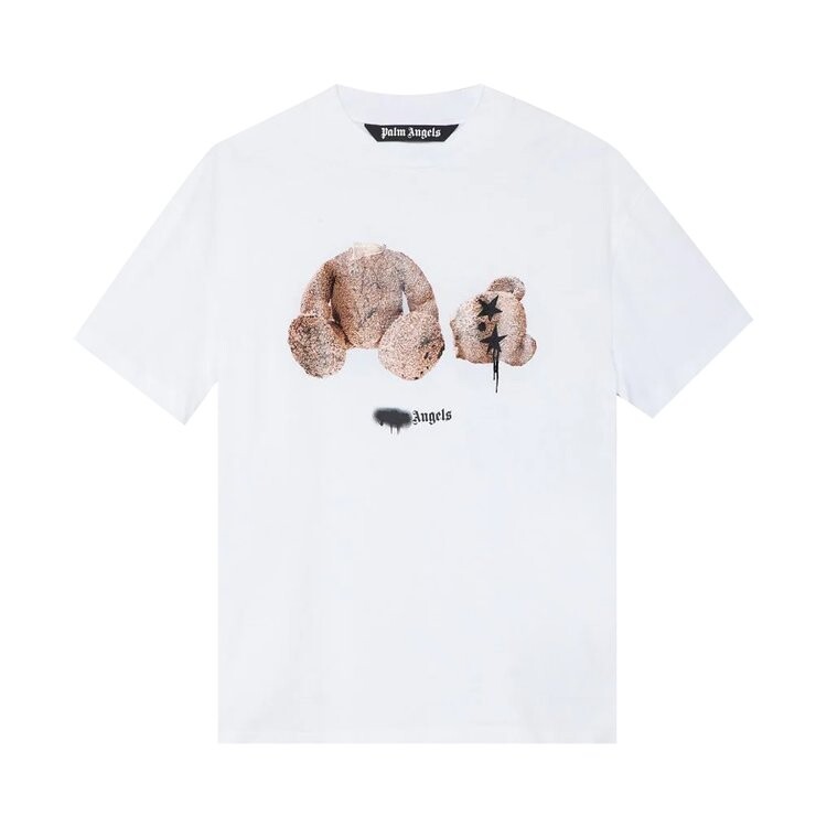 

Футболка Palm Angels Spray Bear Classic Tee 'White', белый