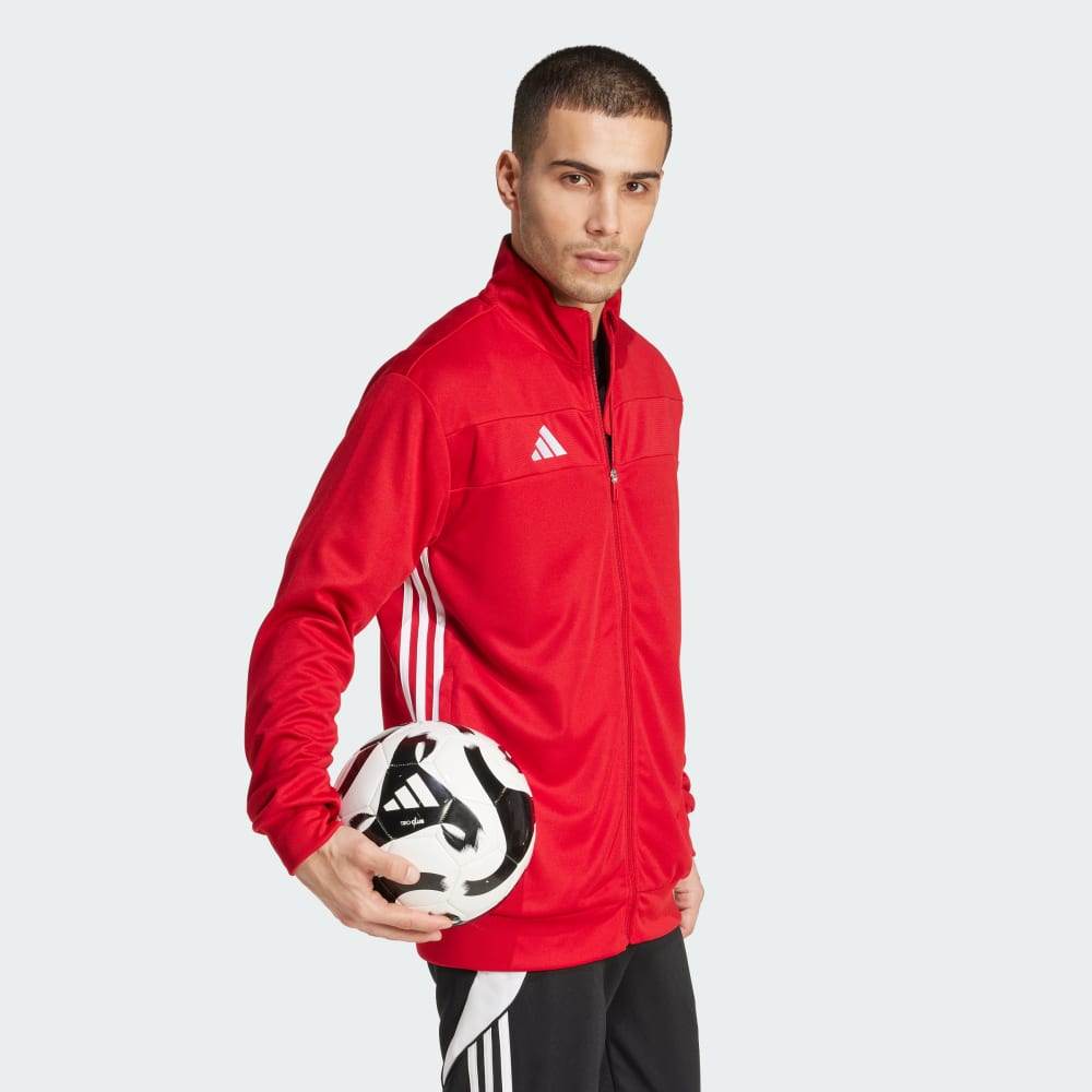 Тренировочная куртка Adidas Tiro 25 Essentials Training Jacket, цвет Team Power Red 2/White — фото 3