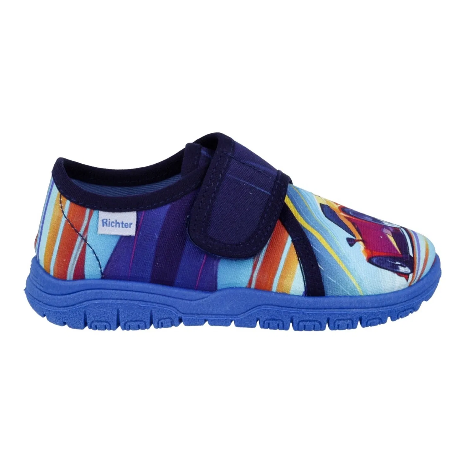 Детские комнатные тапочки с контрастными деталями Richter, Dark Blue Multi — фото 3