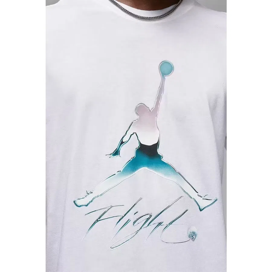 Футболка спортивная с графическим принтом Air Jordan Mj Brand Graphic Crew Nike, Белый — фото 4
