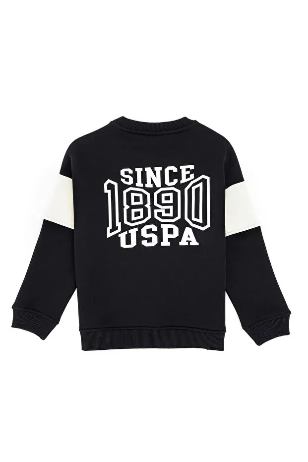 Детские свитшот для мальчиков на флисе U.S. Polo Assn., Black — фото 4
