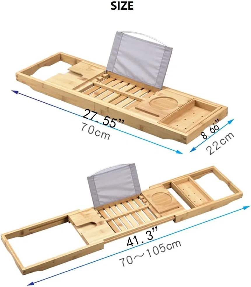 Органайзер для ванны Bamboo, Adjustable, COHOSO, 70x22 см, A1