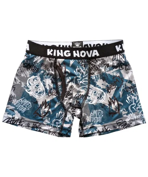 Box408 Детские боксеры с принтом KING NOVA, размер 140-170, F