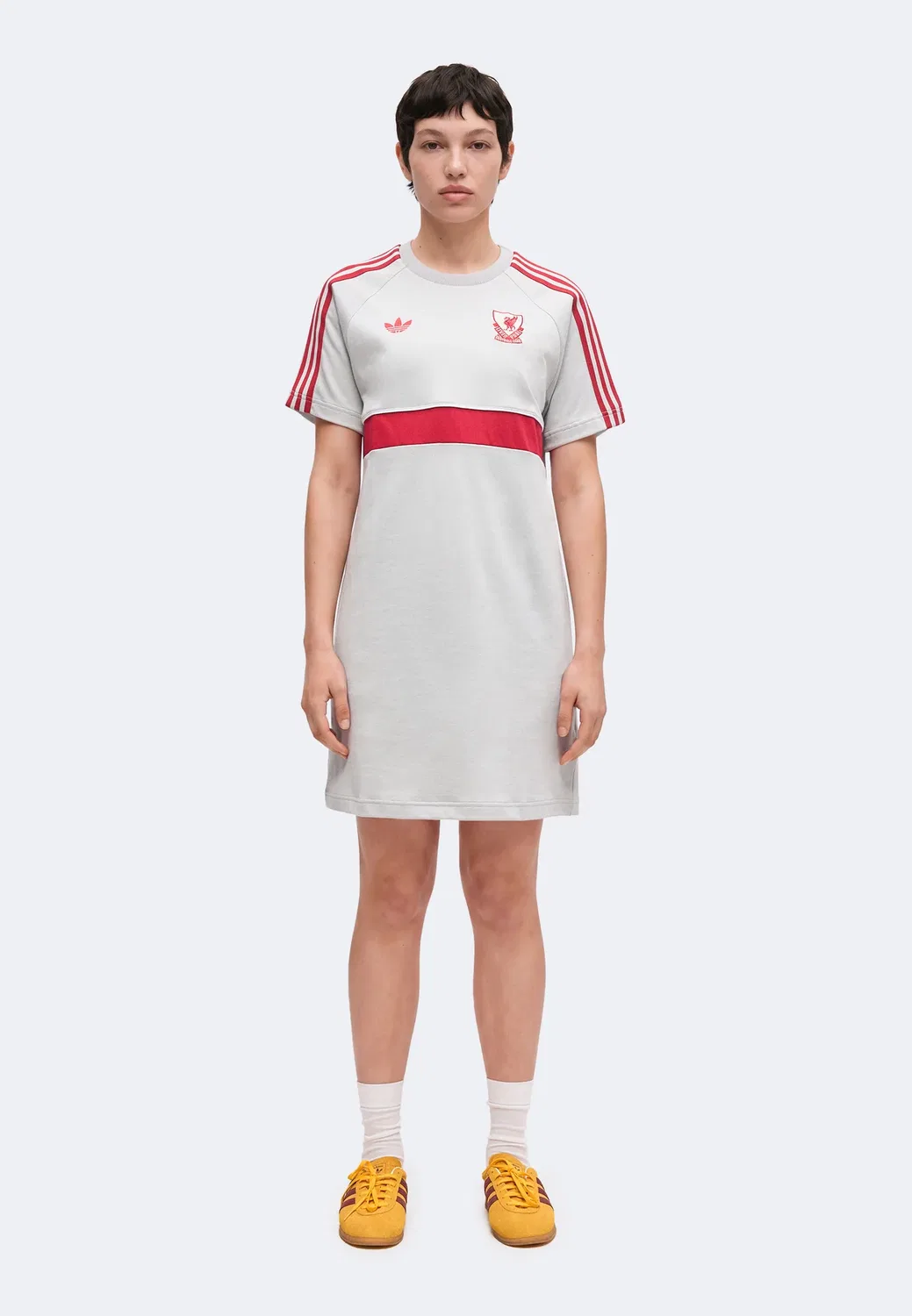 Платье футбольного клуба «Ливерпуль» - платье-футболка Adidas Originals, Grey Two — фото 2