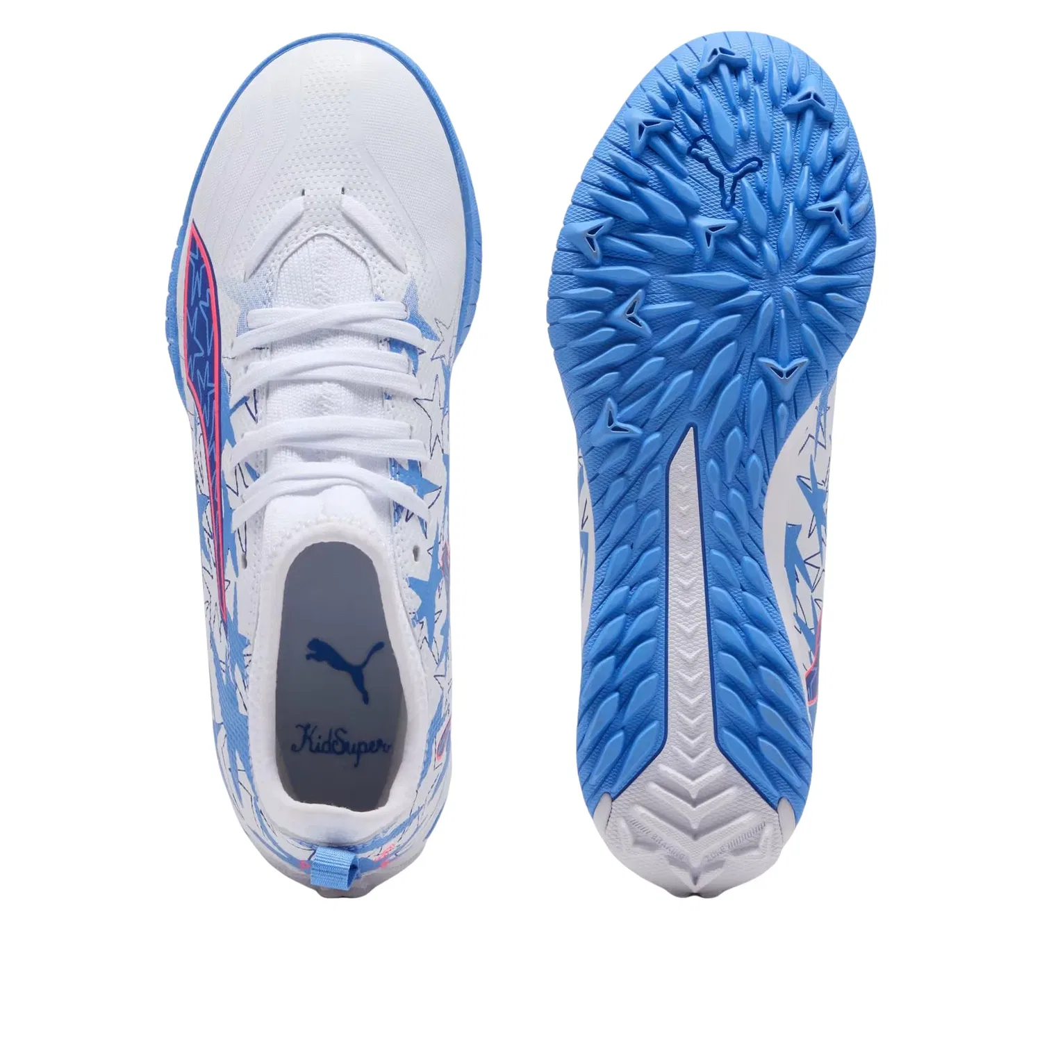 Детские кроссовки для футбола с принтом Ultra Match PUMA, белый — фото 3
