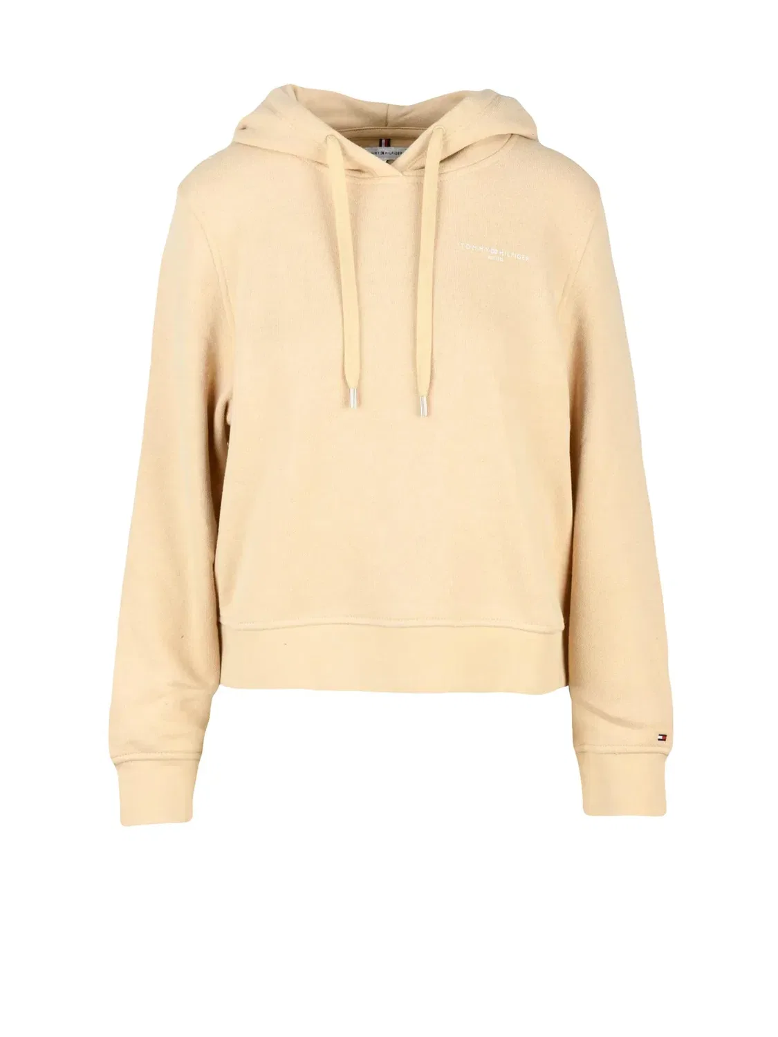 Женское укороченное худи с капюшоном на шнурке Tommy Hilfiger, Neutrals