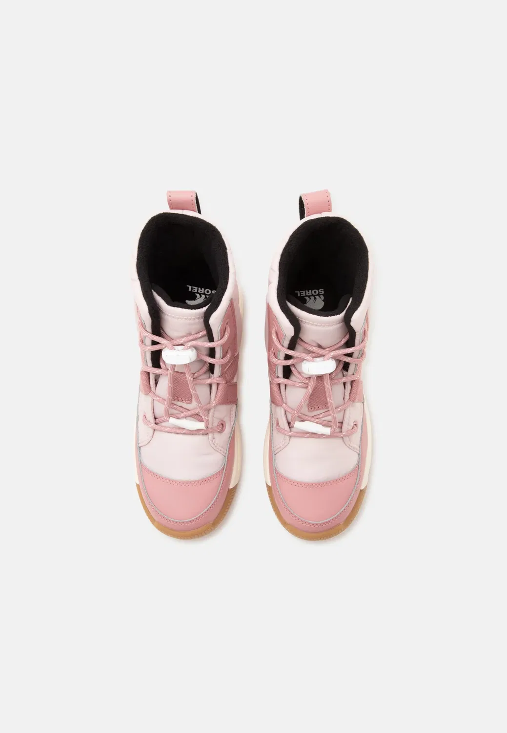 Детские унисекс ботинки Whitney III Mid WP - зимние ботинки Sorel, Pink Salt/Eraser Pink — фото 4