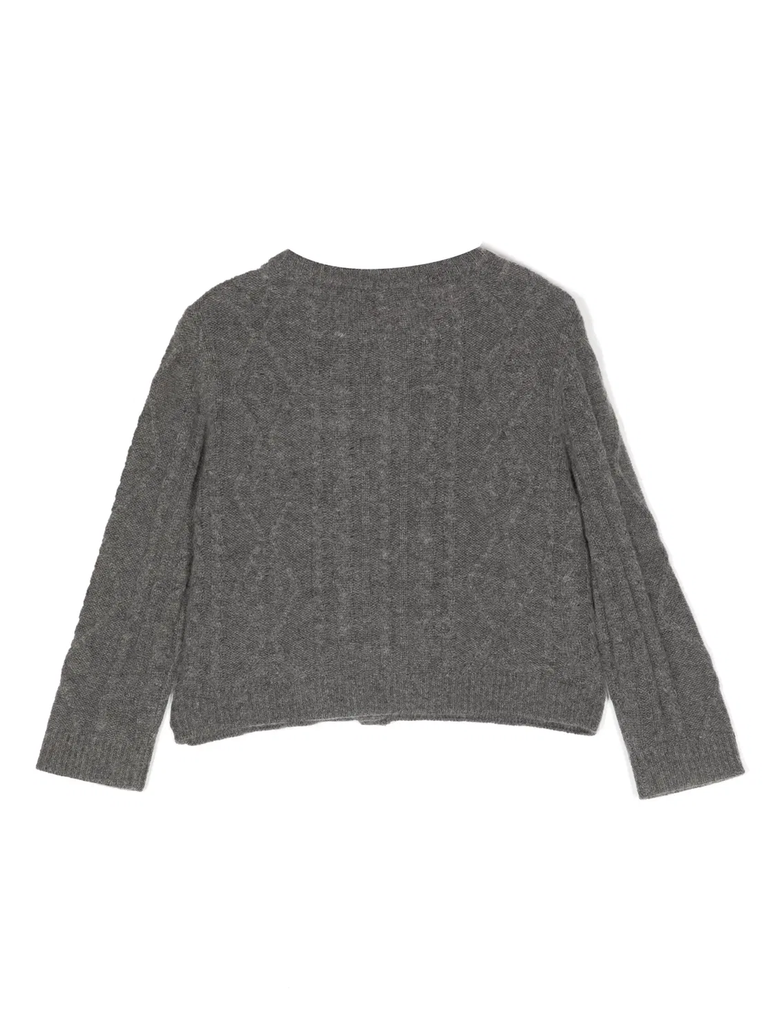 Мини-кардиган из звездно-вязаной шерсти Cashmere In Love, серый — фото 3