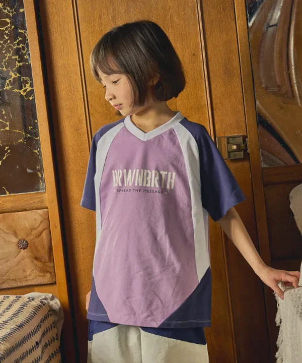 Футболка с коротким рукавом Kids BB Block Tee, Brownbreath Kids, фиолетовый