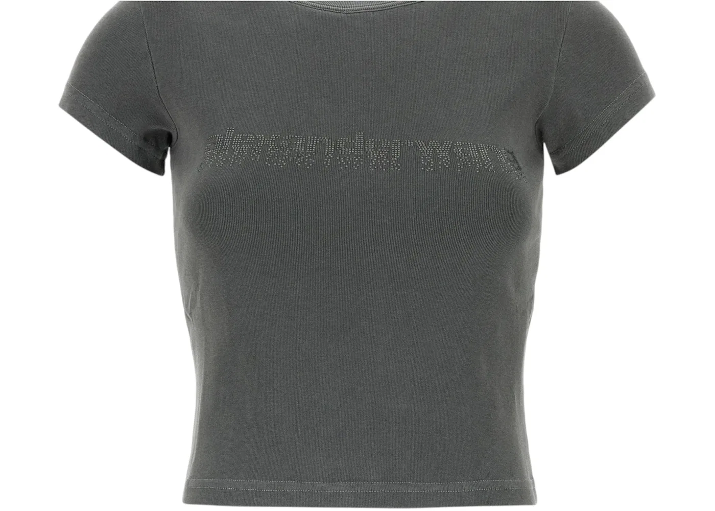 Женская футболка с принтом Hotfix Graphic Baby Tee Alexander Wang, Grey