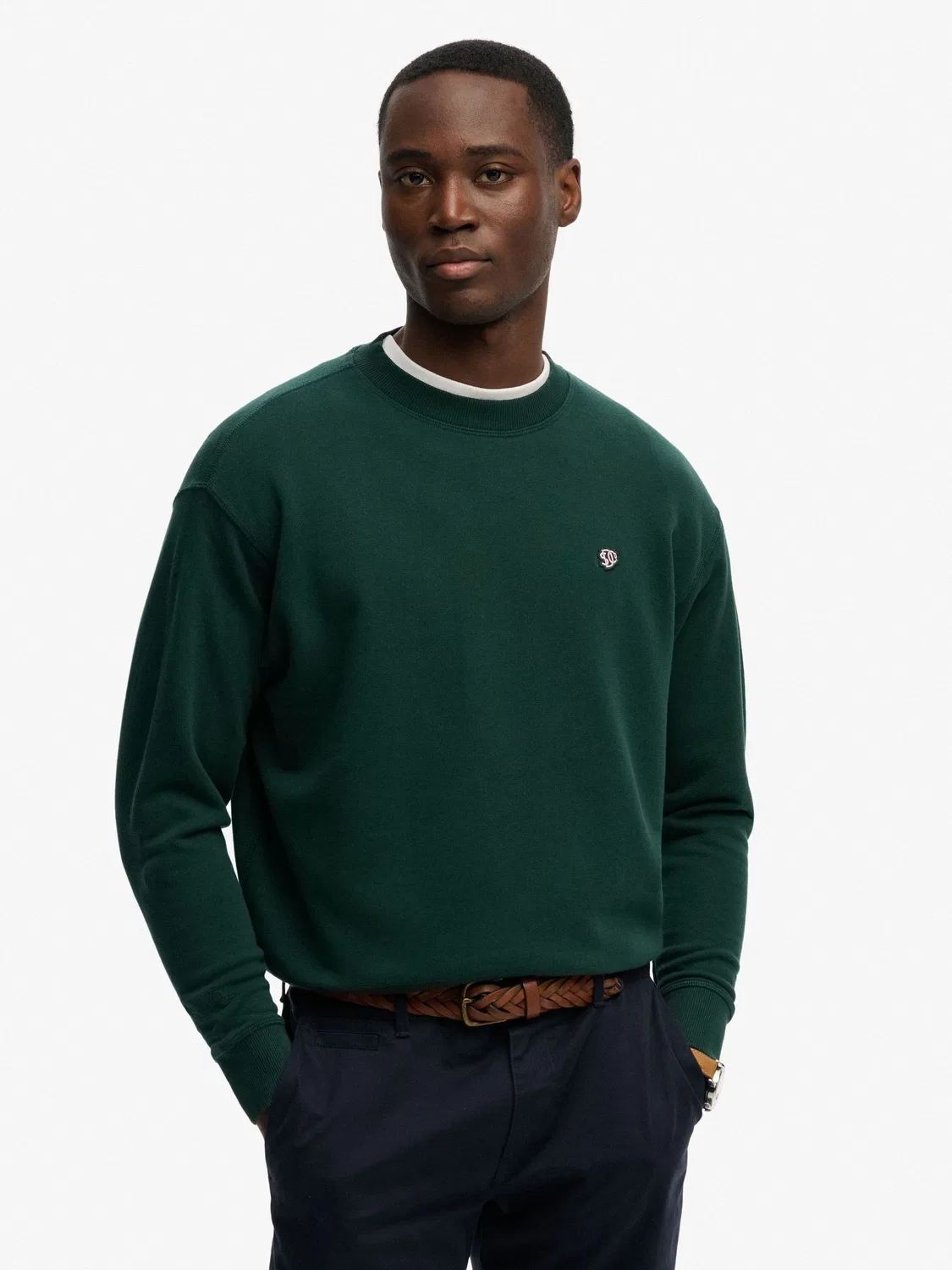Джемпер Essential Heritage Crew Neck Superdry, зеленый