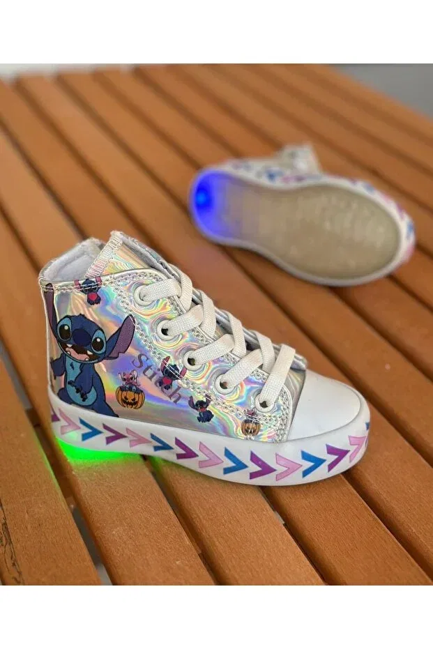 Детские повседневные туфли для девочек на шнуровке Surpie Shoes, Silver