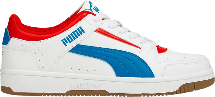 

Кроссовки Puma Rebound Joy Low White Future Blue High Risk Red, белый, Белый;синий, Кроссовки Puma Rebound Joy Low White Future Blue High Risk Red, белый