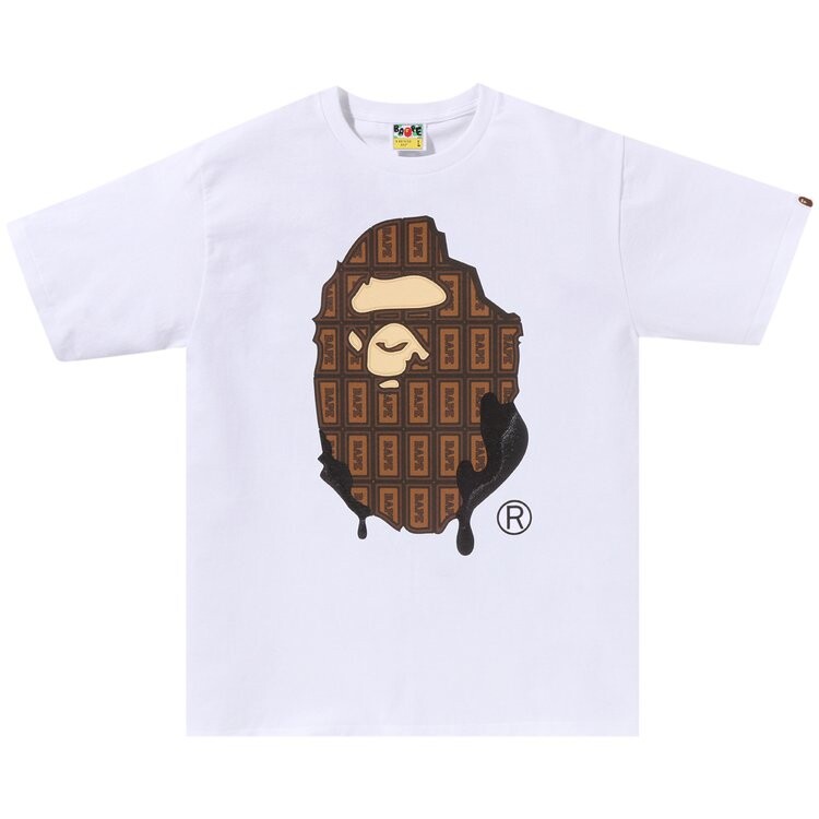 

Футболка BAPE Valentine Chocolate Ape Head Tee 'White', белый